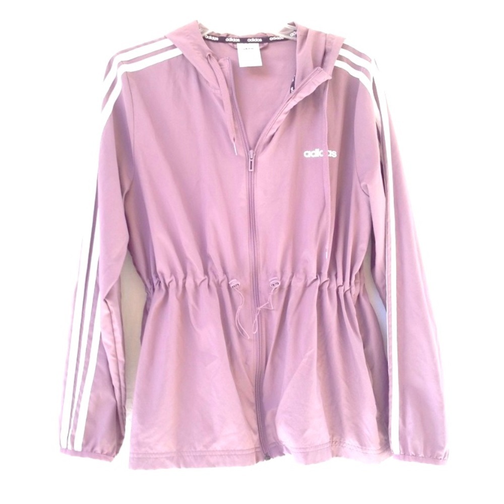 Adidas lavender zipped climalite jacket sz Small Cinched Drawstring Waist